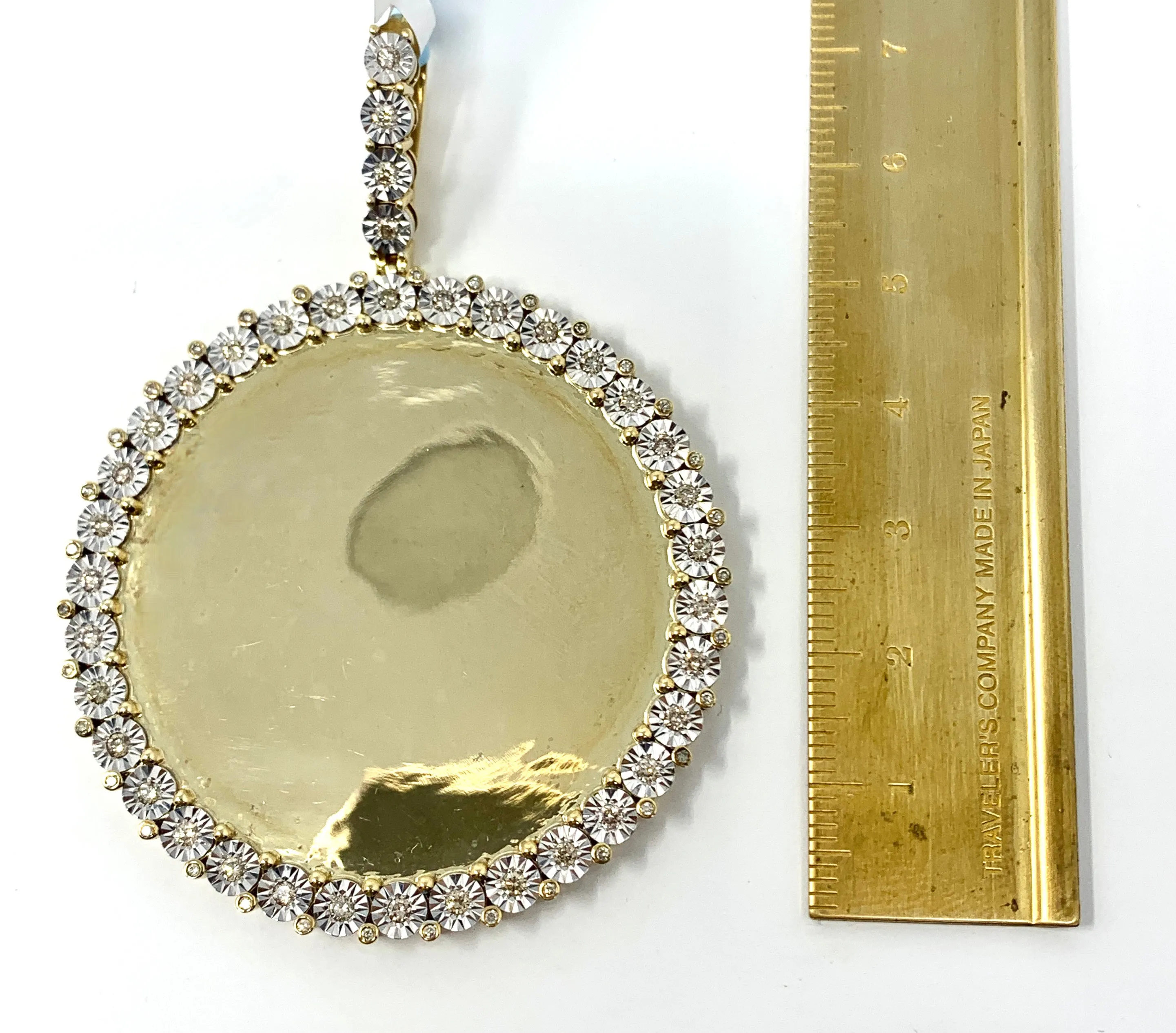 10K 1.12CT Yellow Gold Memory Pendant Charm