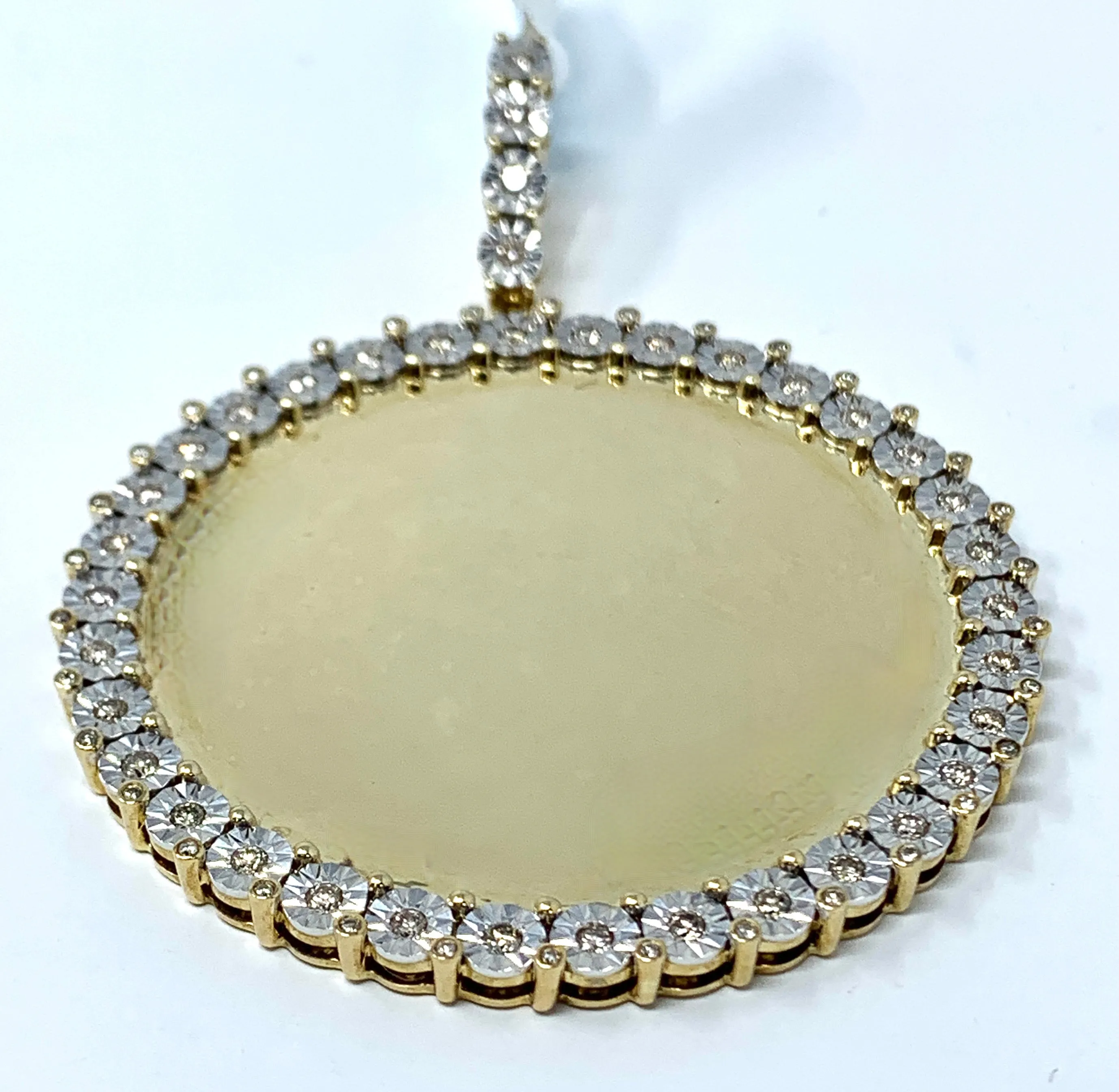 10K 1.12CT Yellow Gold Memory Pendant Charm