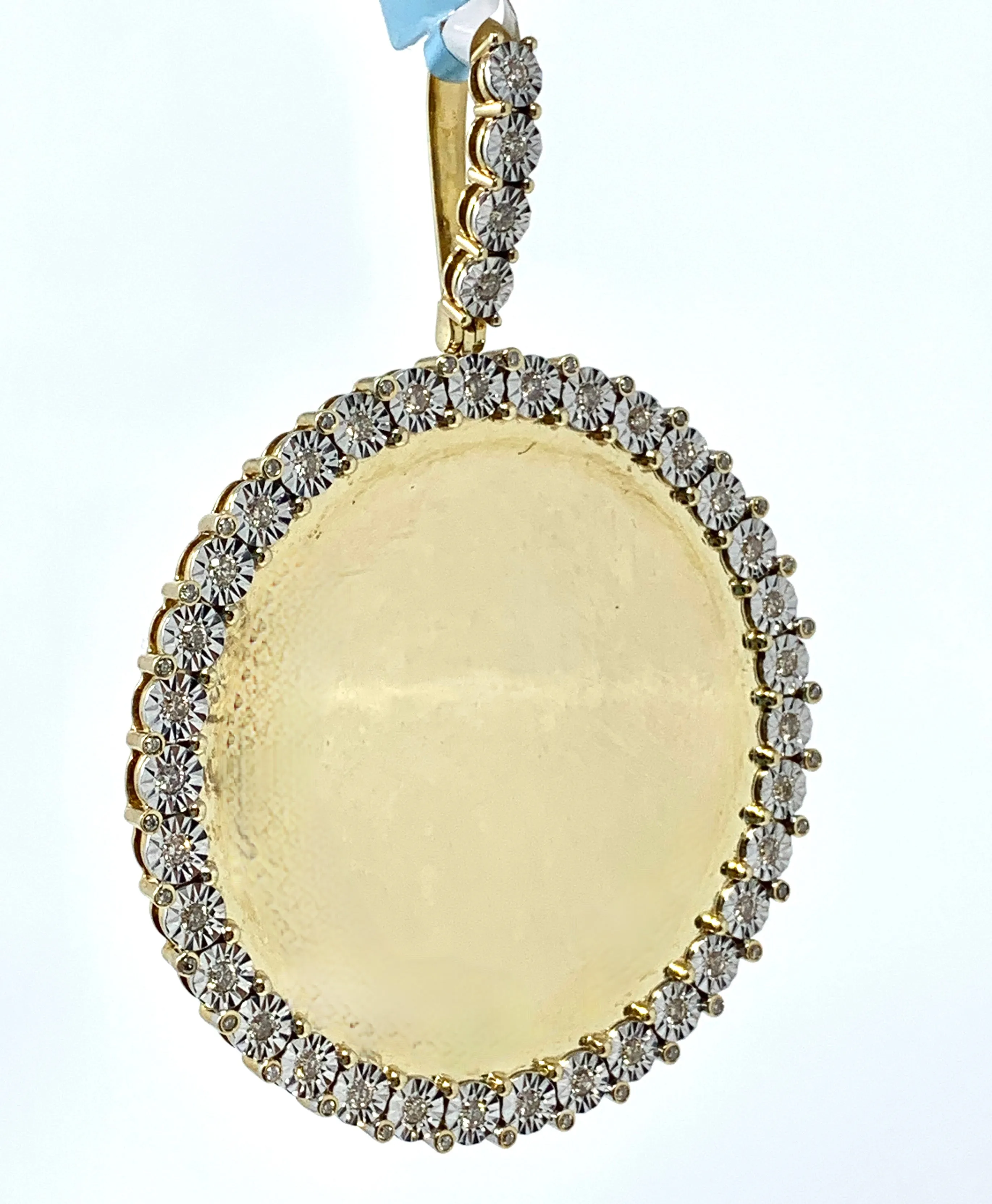 10K 1.12CT Yellow Gold Memory Pendant Charm