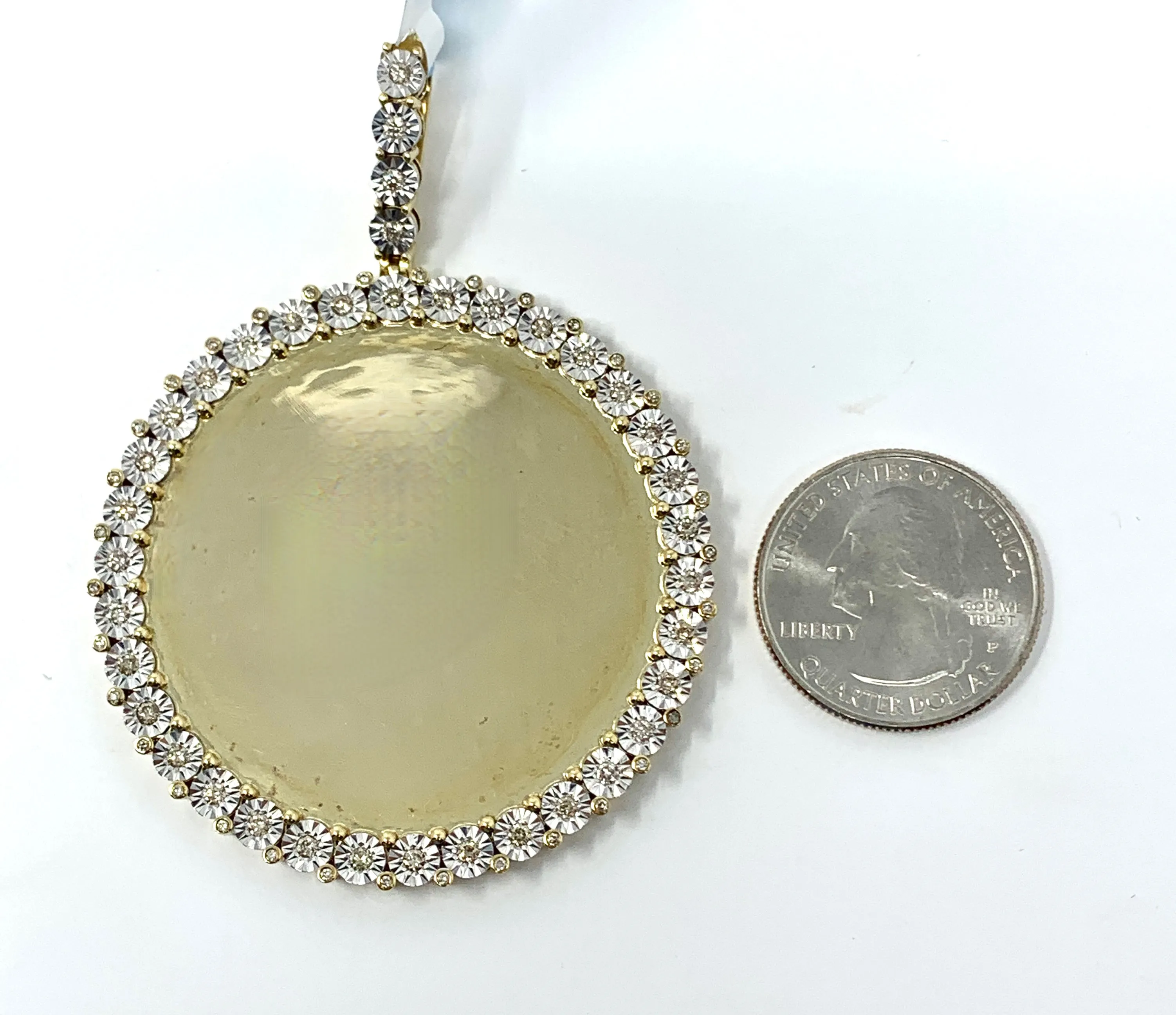 10K 1.12CT Yellow Gold Memory Pendant Charm