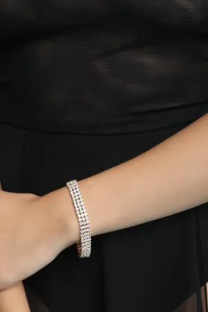 3-Row Rhinestone Bracelet