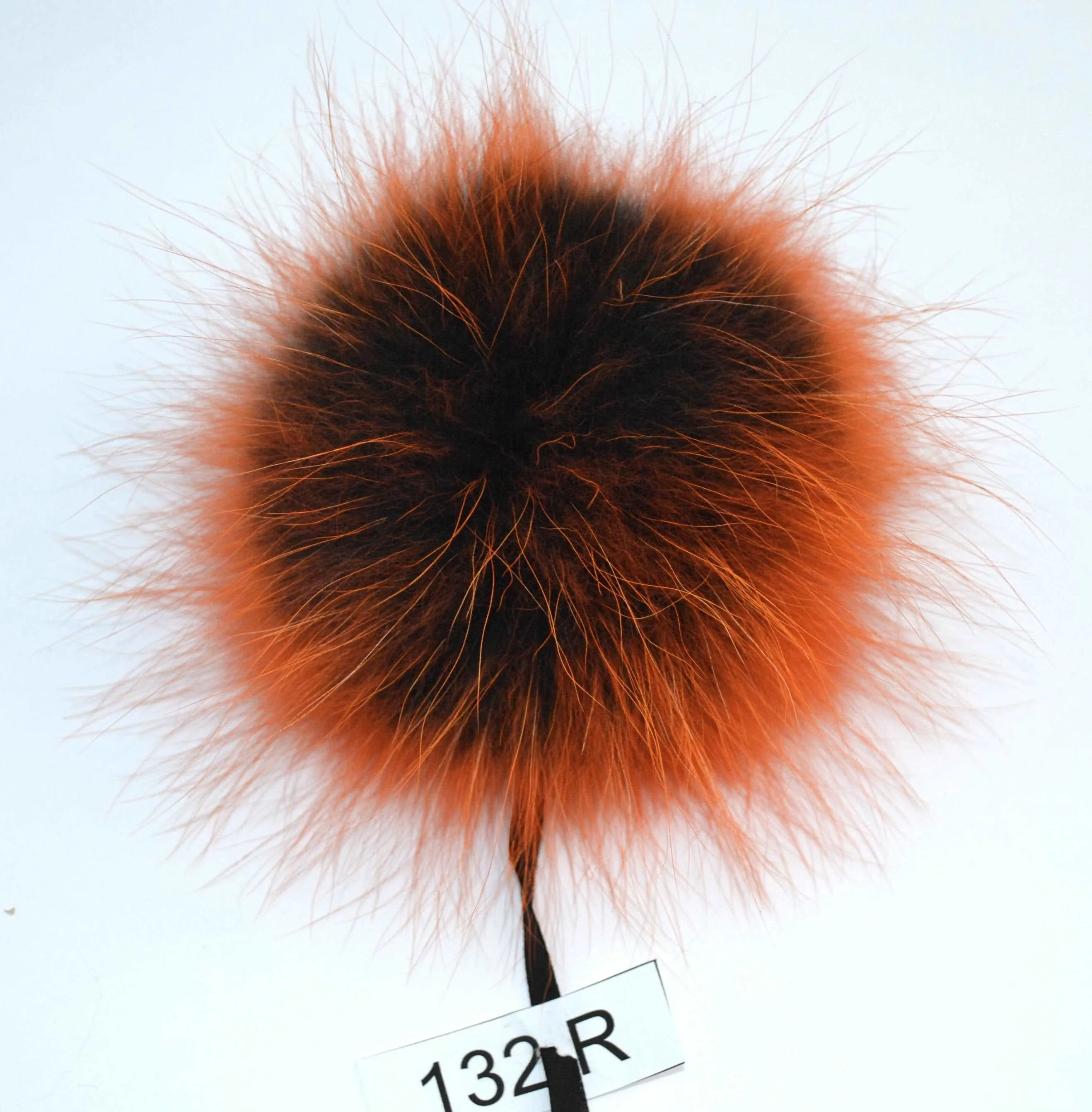 8,5" POM POM! Large Pom Poms, Fur Pom Pom for Hat, Fur Pompom, Fur Ball, Bag Charm, Pompom, Fur Pom, Knit Hat, Real Fur, Raccoon Fur, Orange