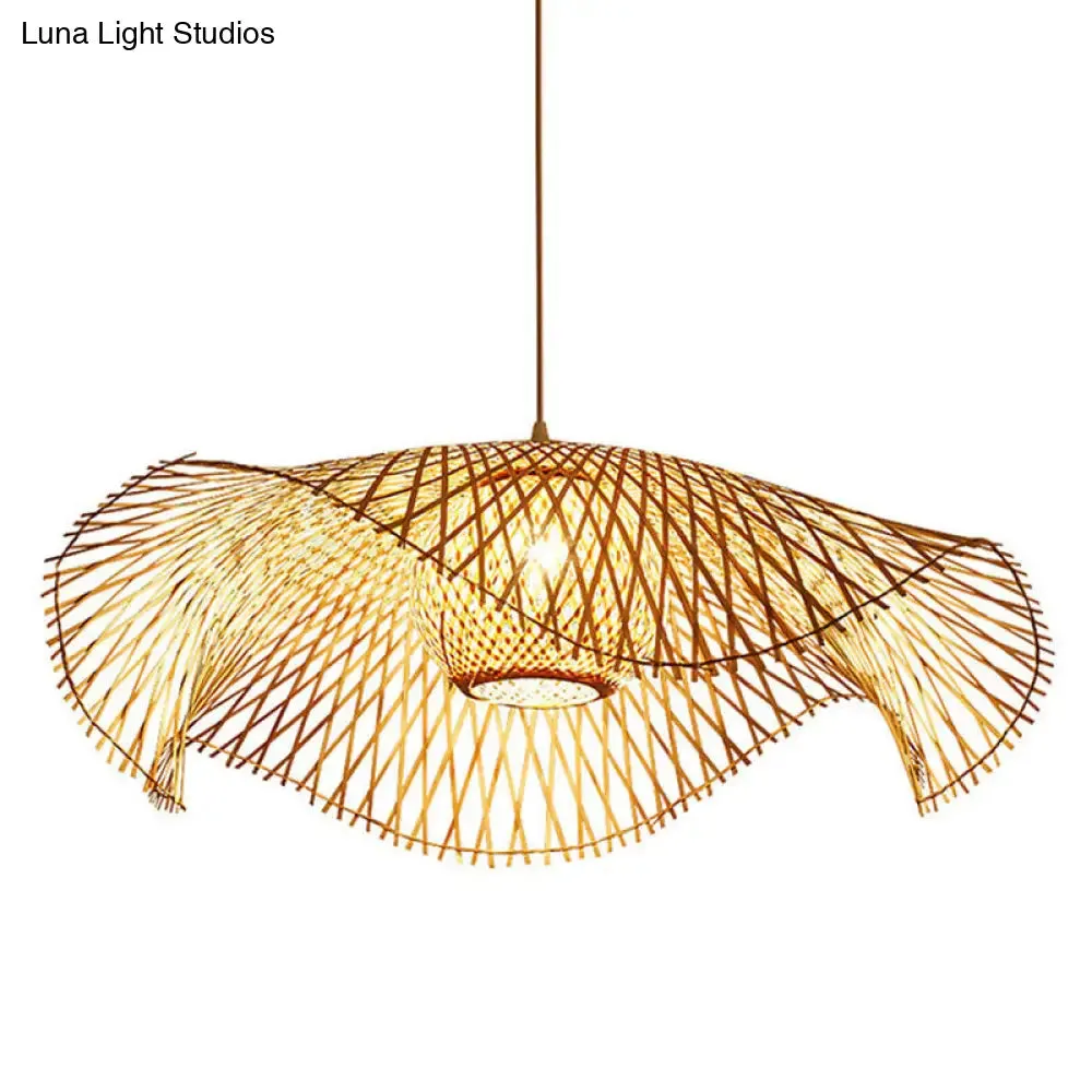 Bamboo Woven Pendant Light for a Stylish Table Setting