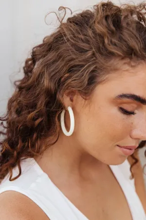 Bold Hoops in White