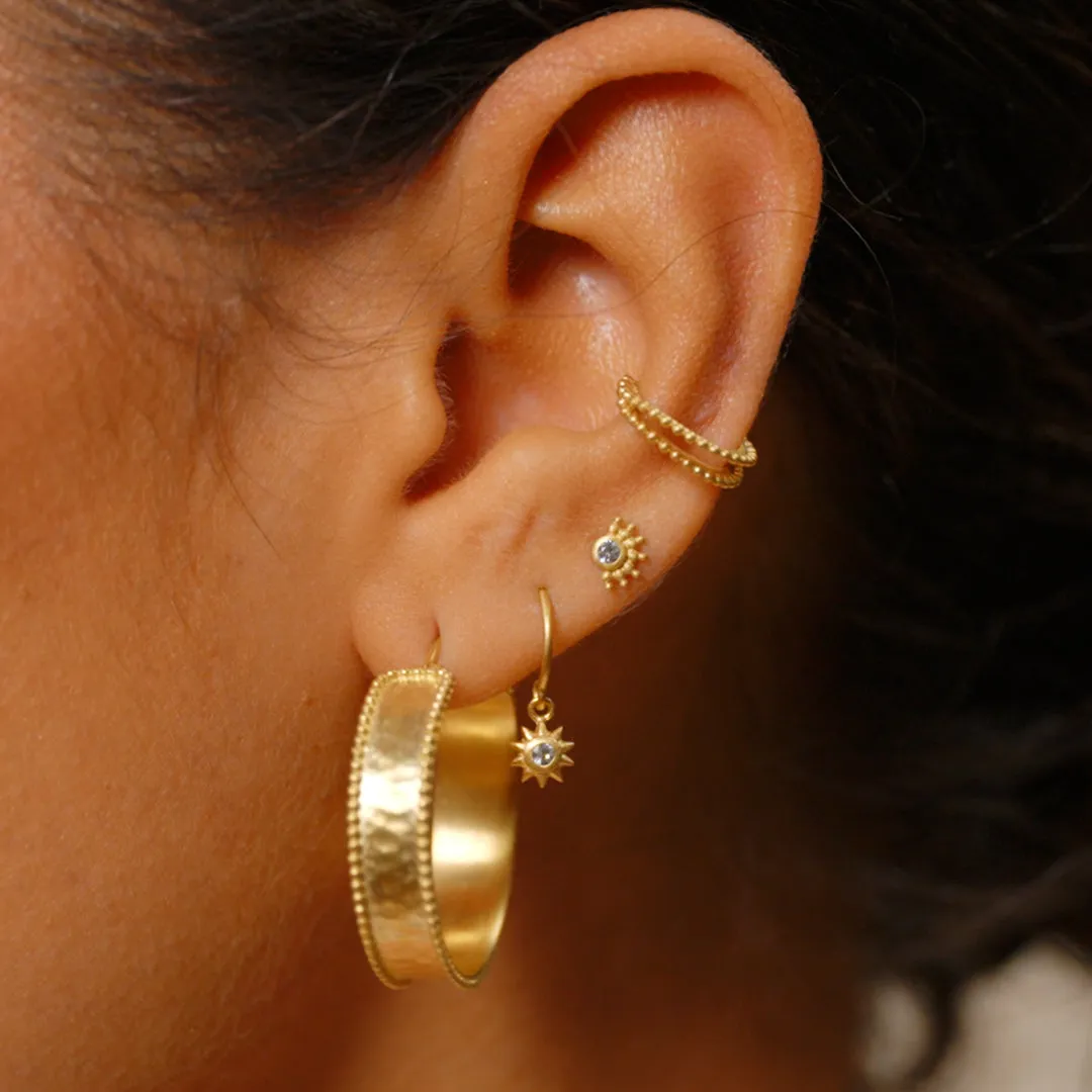 Bold Spirit Gold Hoop Earrings