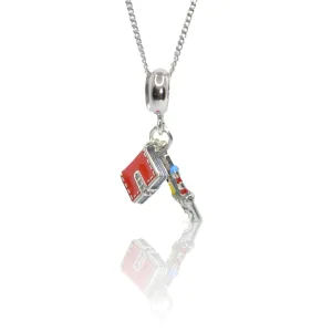 Book and Stationery Charm Pendant - 925 Silver Jewelry