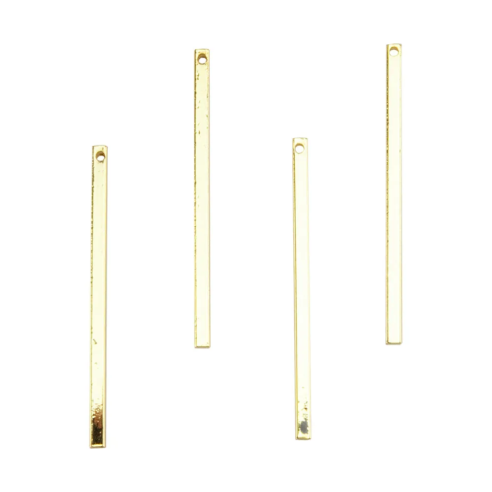 Brass Pendants - Long Rectangle - Pkg/4