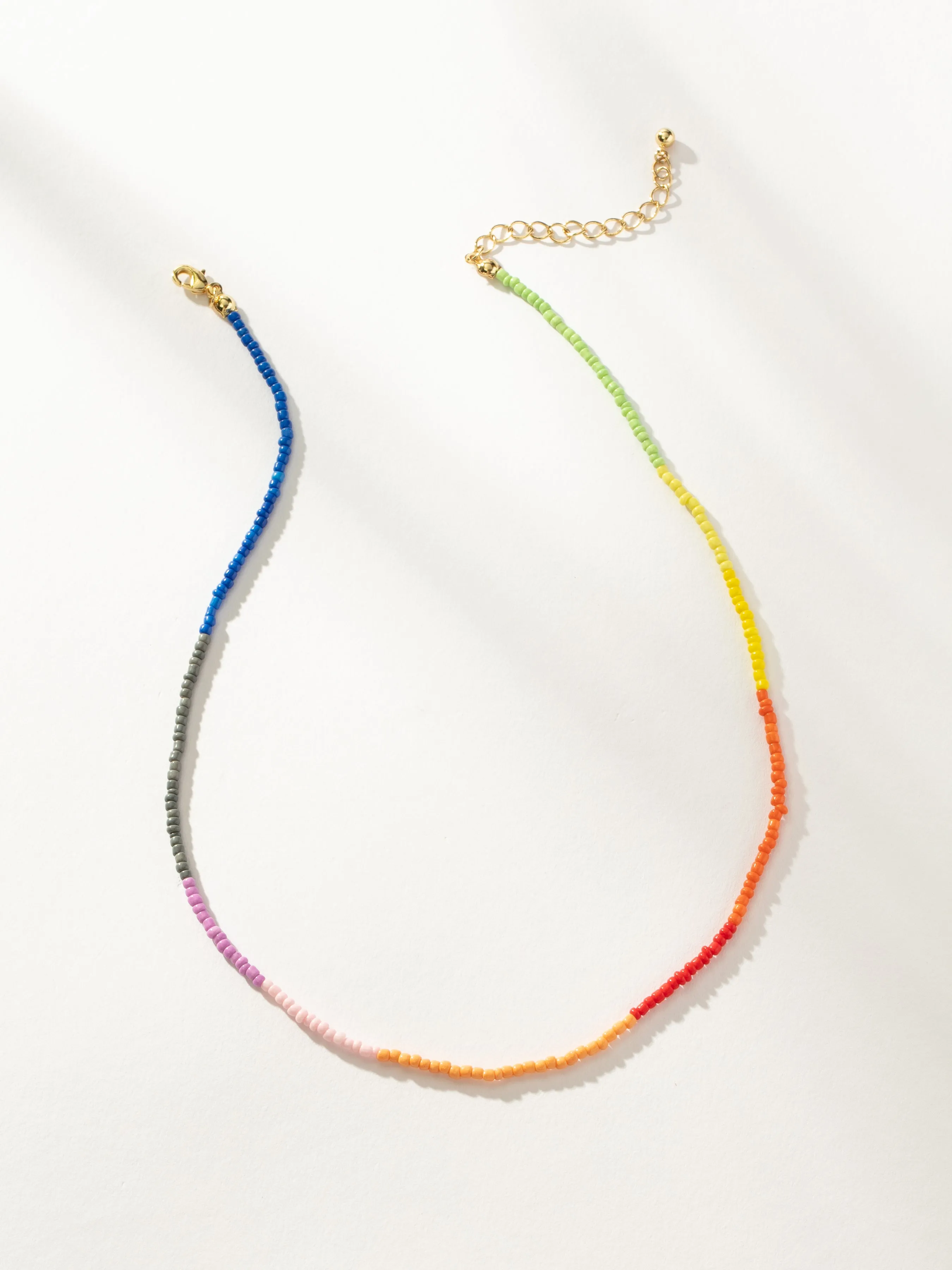 Color Block Beaded Necklace