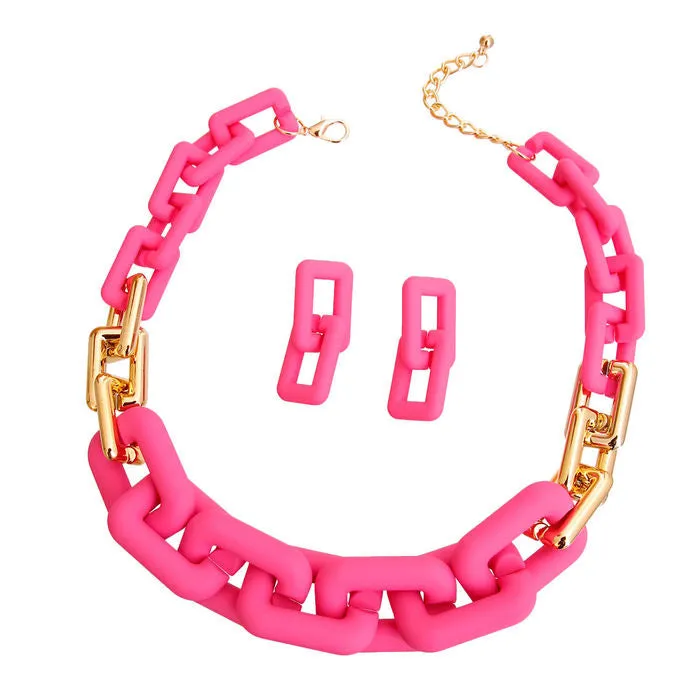 Colored Rubber Rectangle Chain