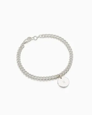 Curb Disc Bracelet | Silver