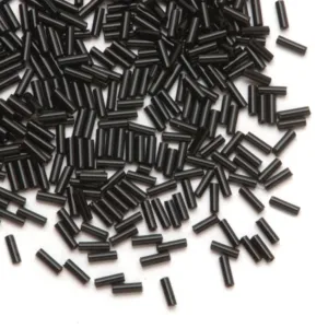 Dazzle-It! Czech Bugle Beads Jet Black #3