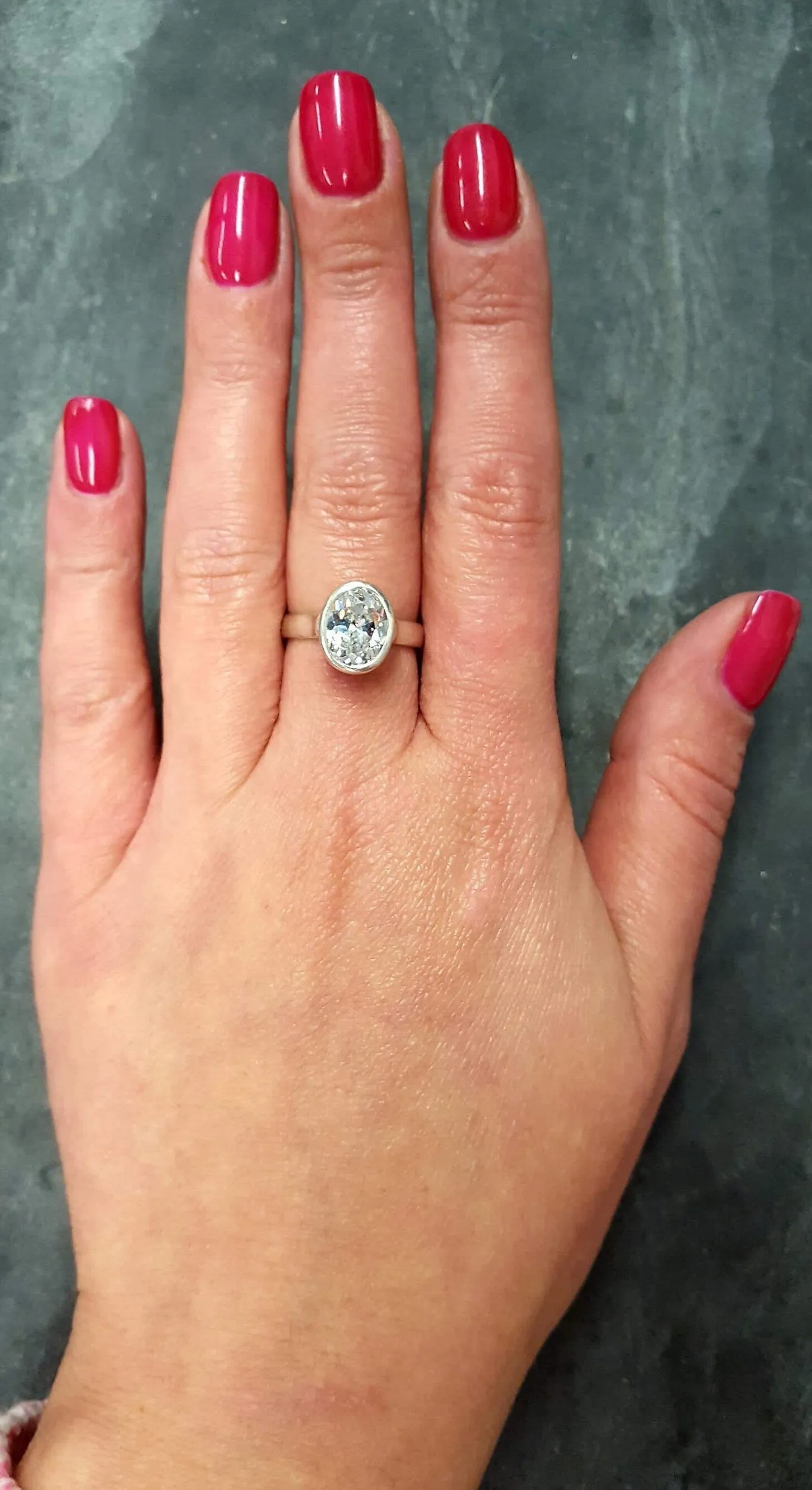 Diamond Bezel Ring - Sparkly Solitaire Ring - Diamond Promise Ring