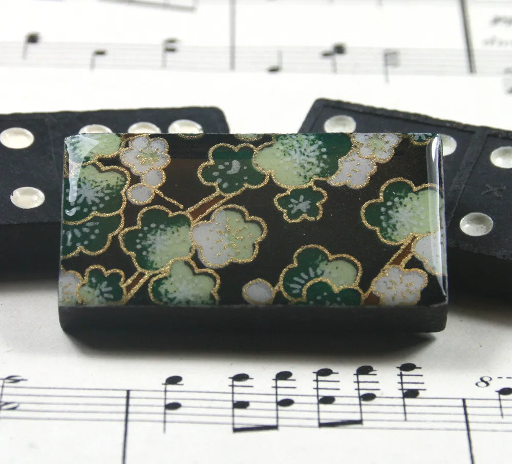 Domino Brooch - Sakura Green