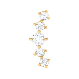 Graduated Style Diamond Crawler Earring