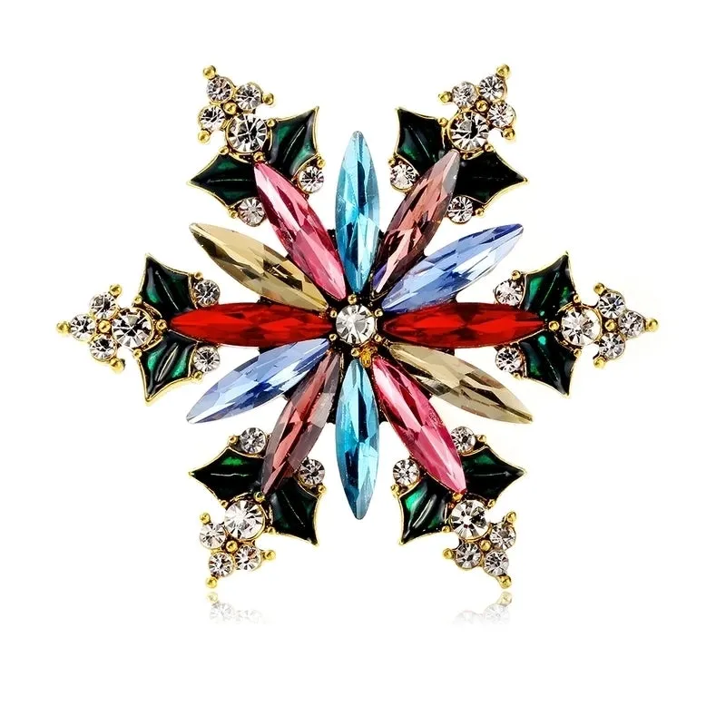 Ins Style Shiny Animal Butterfly Snowflake Alloy Inlay Acrylic Rhinestones Unisex Brooches