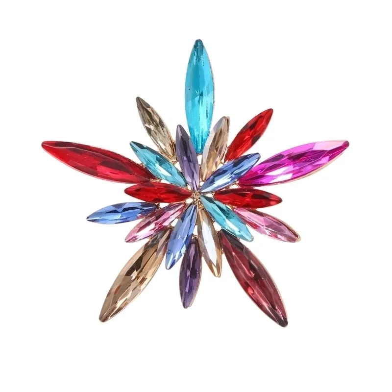 Ins Style Shiny Animal Butterfly Snowflake Alloy Inlay Acrylic Rhinestones Unisex Brooches