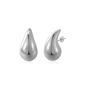 Large Bold Tear Drop Studs | Sterling Silver