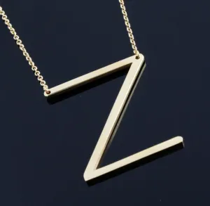 Large Letter Necklaces Pendant Alfabet Initial Necklace S 2913186