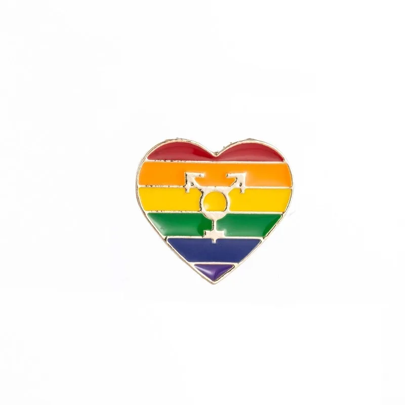 Lgbt Rainbow Love Flag Gay Brooch Spot Coat Clothing Dripping Oil Collar Pin Cartoon Brooch