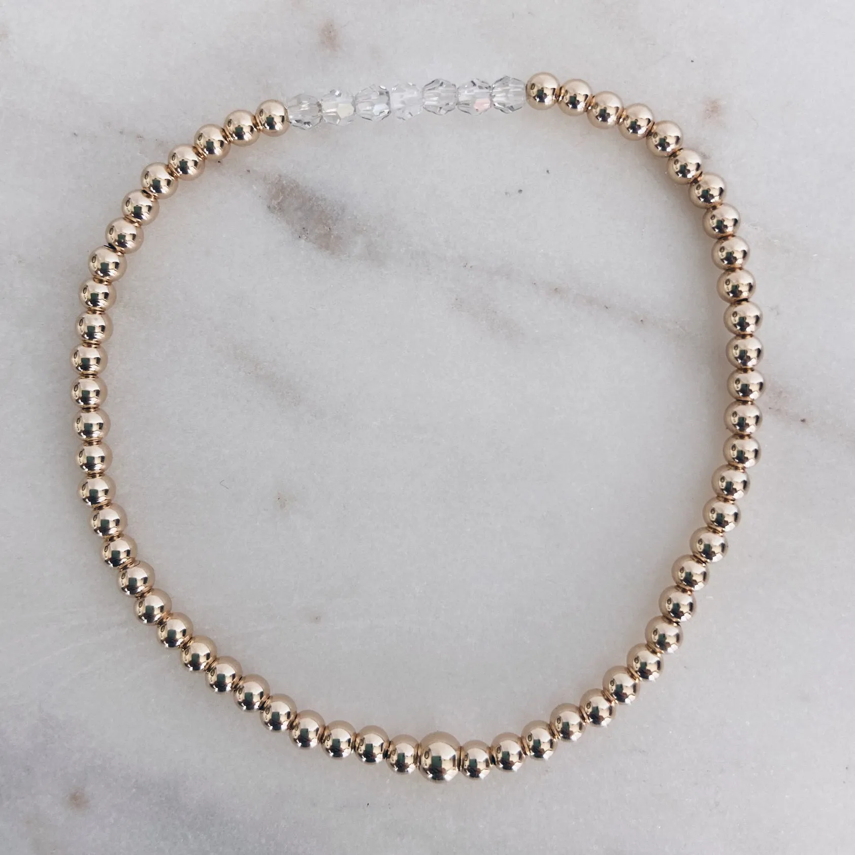 MAC & RY JEWELRY - 14K GOLD FILL SWAROVSKI BIRTHSTONE BRACELET