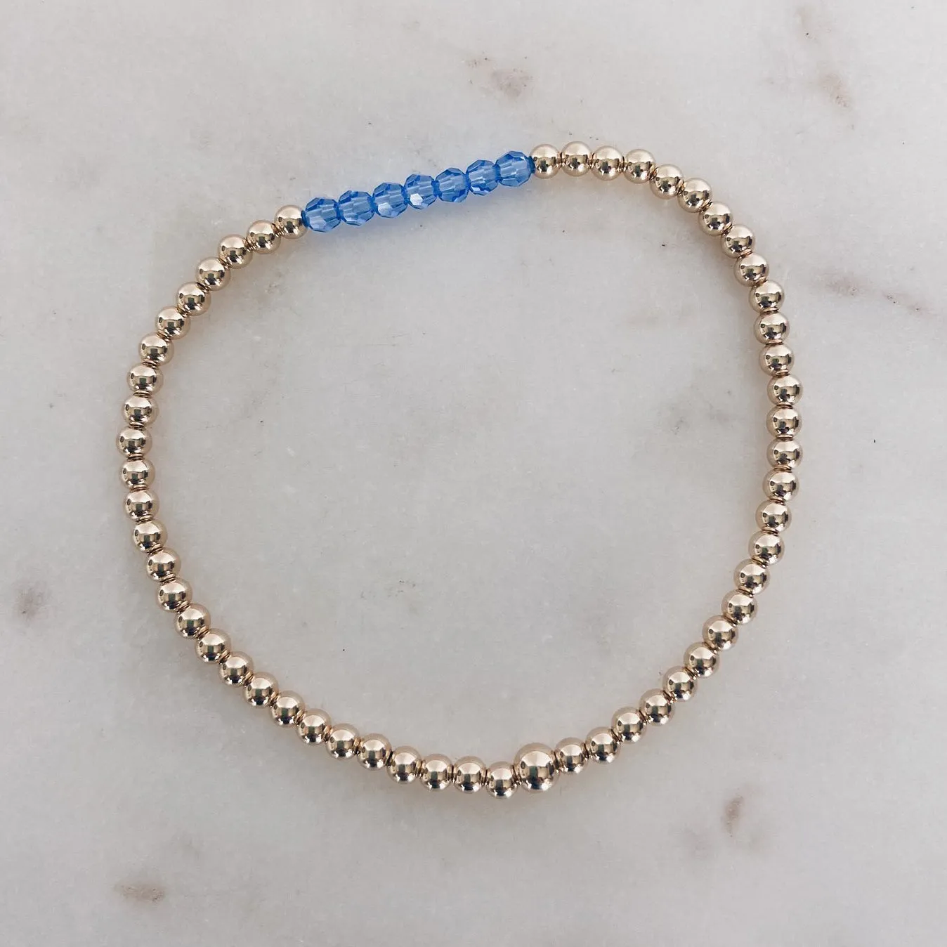 MAC & RY JEWELRY - 14K GOLD FILL SWAROVSKI BIRTHSTONE BRACELET