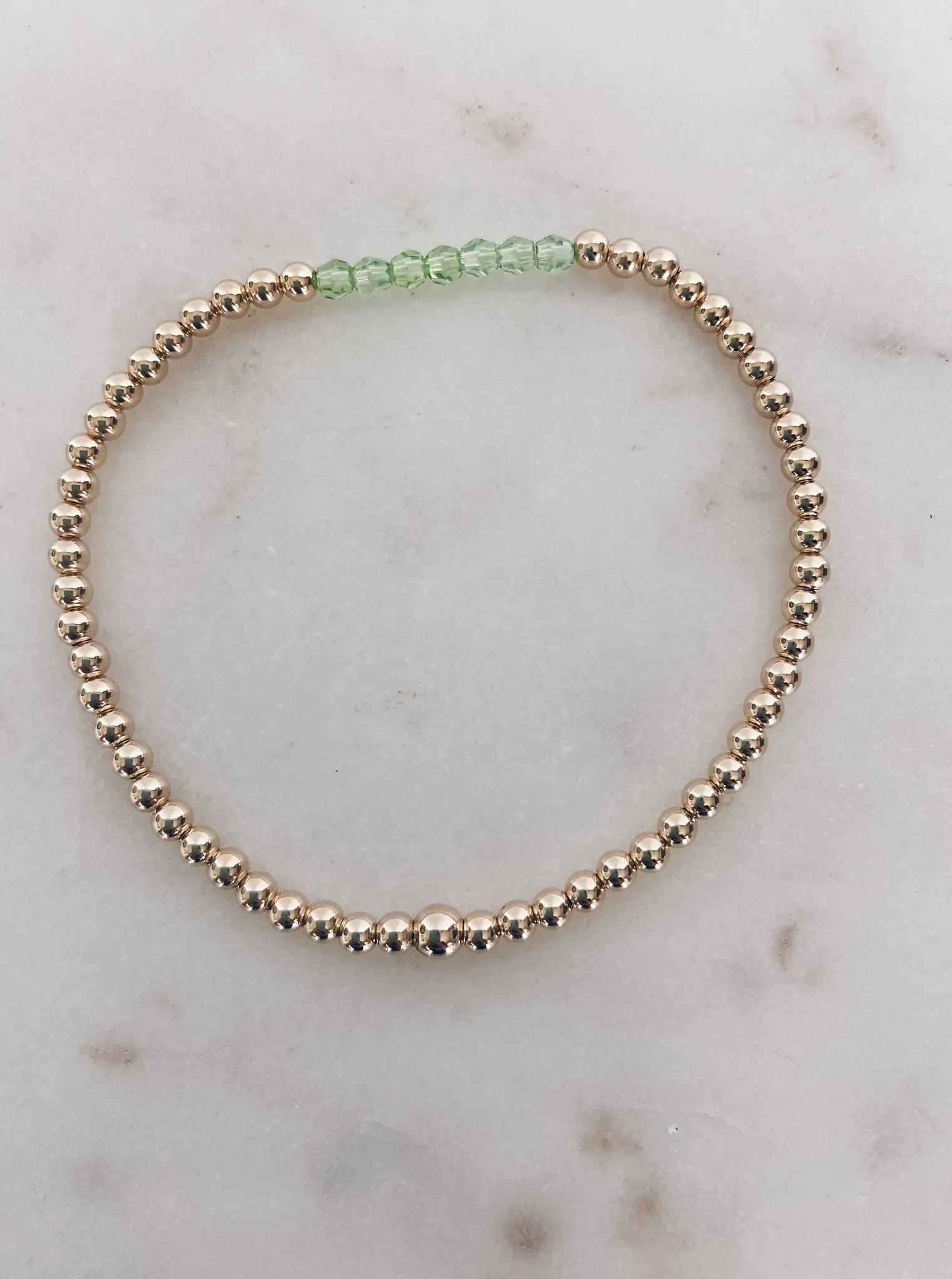 MAC & RY JEWELRY - 14K GOLD FILL SWAROVSKI BIRTHSTONE BRACELET