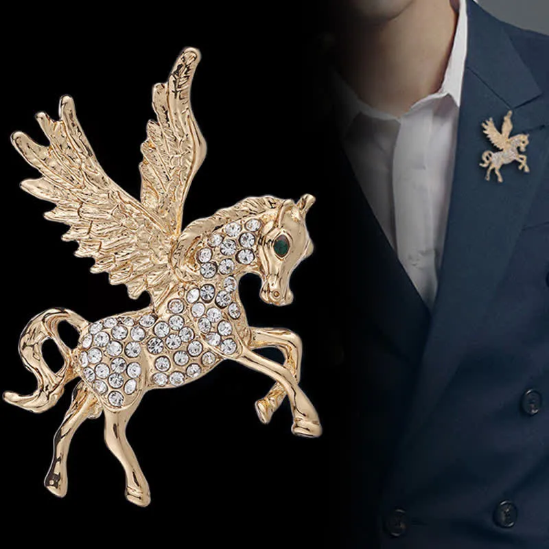 Men's Vintage Pegasus Wings Brooch