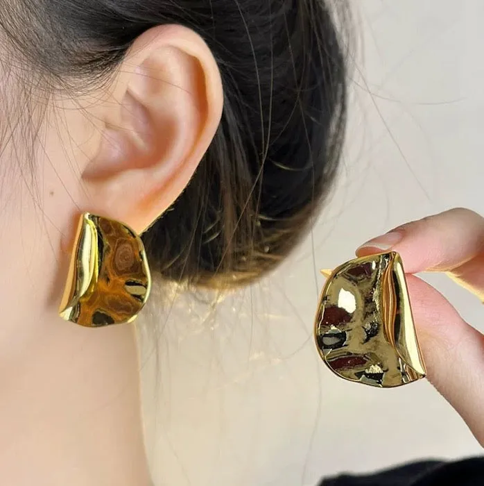 Modern Vintage Folded Earrings