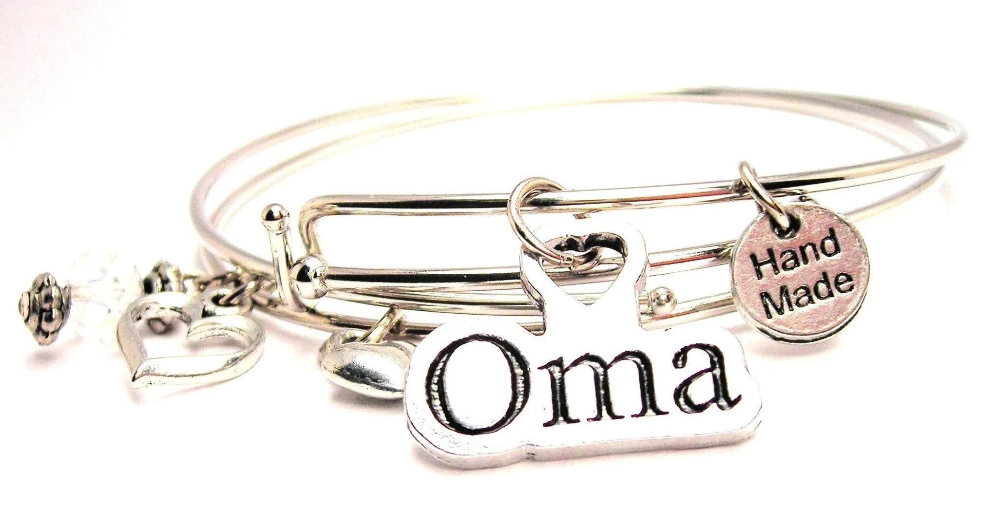 Oma Grandmother Expandable Bangle Bracelet Set