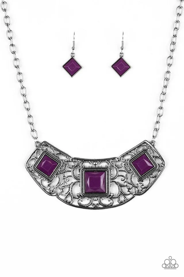 Paparazzi Necklace ~ Feeling Inde-PENDANT - Purple