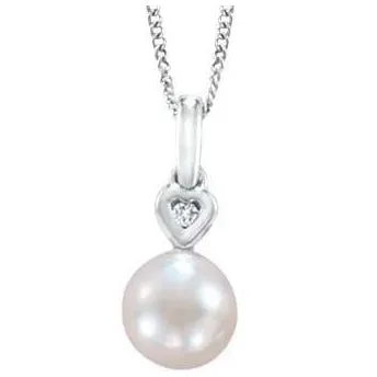 "Pippa " PEARL DIAMOND PENDANT