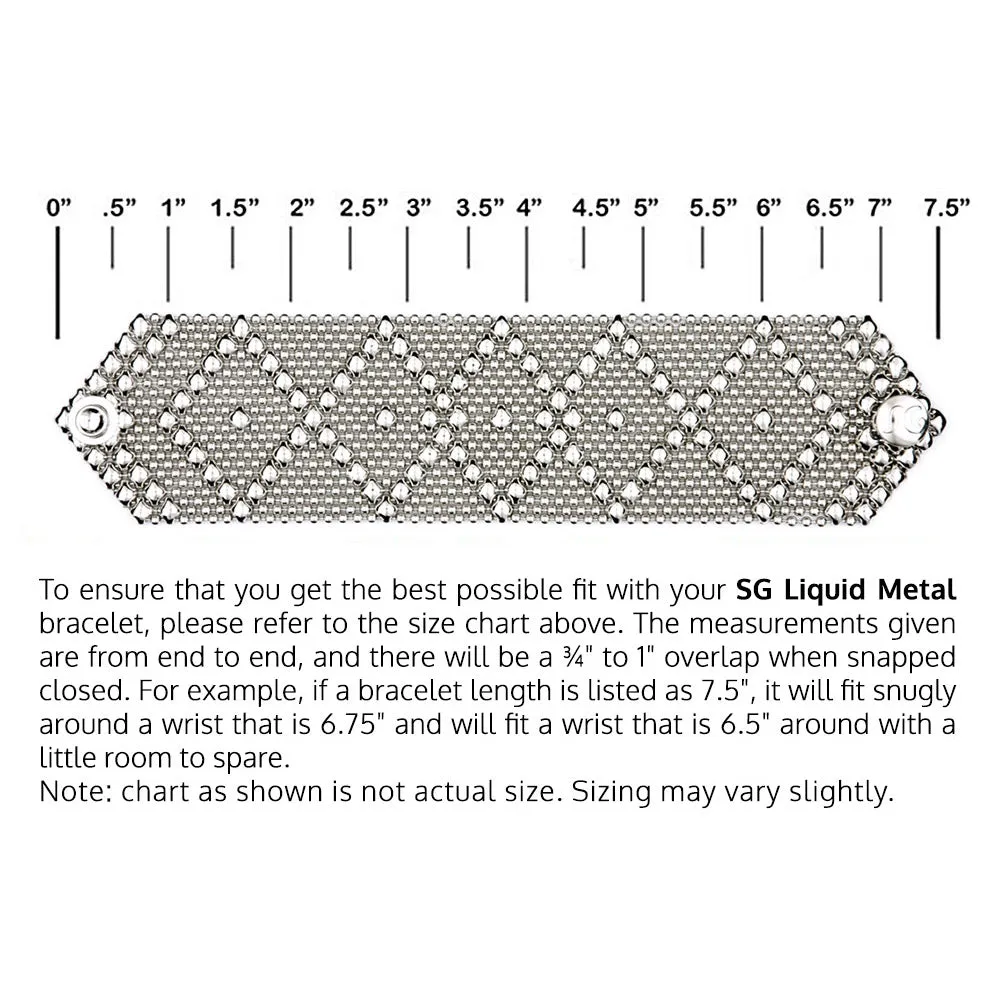 SG Liquid Metal CMB6Z-N (Chrome Finish) Bracelet by Sergio Gutierrez