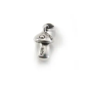 Shinny Mushroom Key Sterling Silver Charm