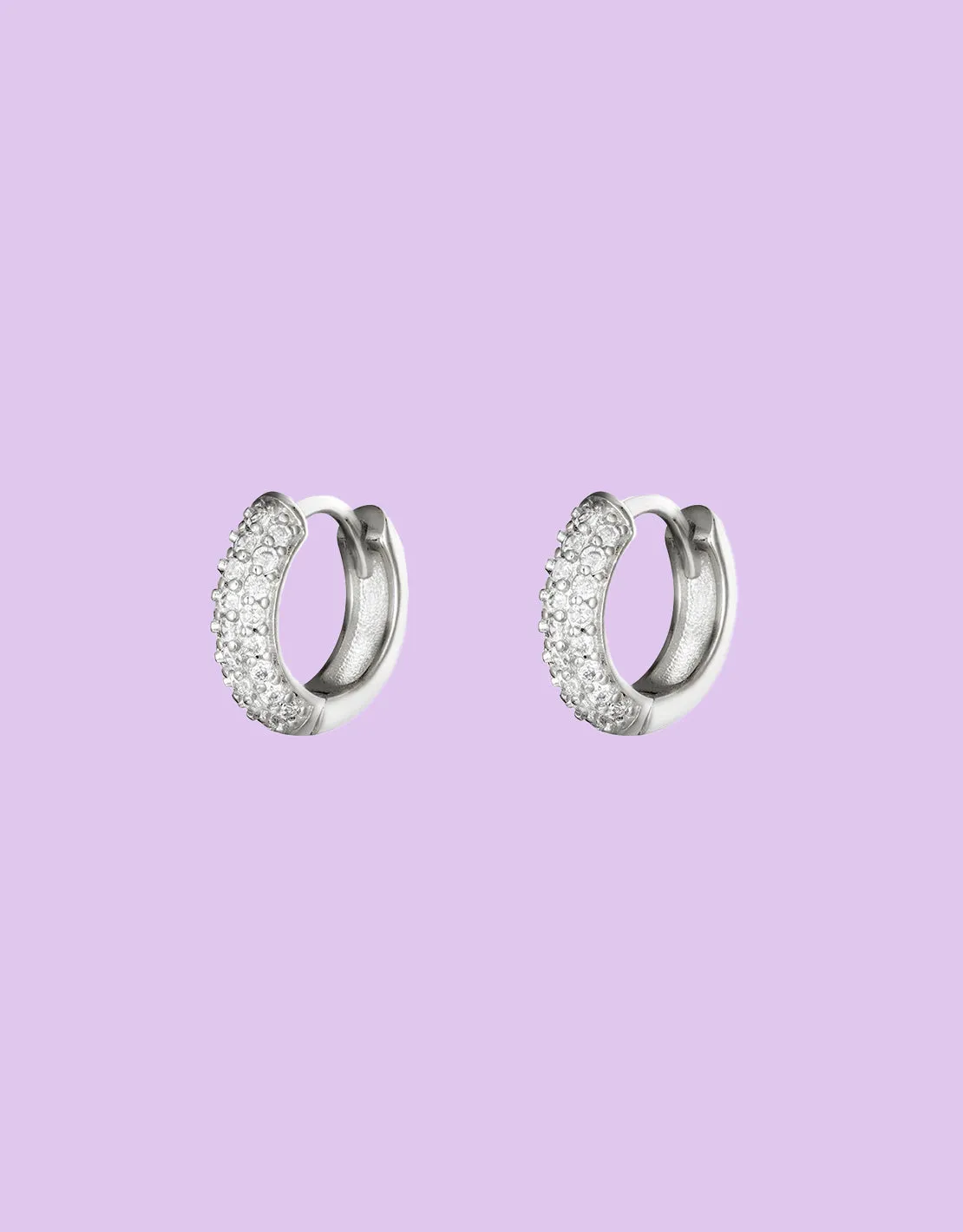 Sparkly bold hoop earrings