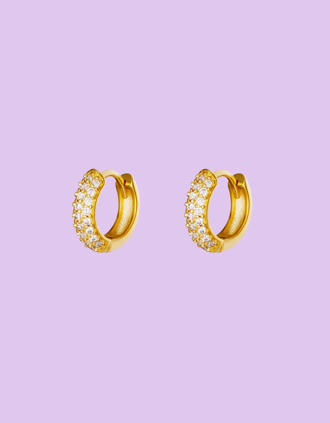 Sparkly bold hoop earrings