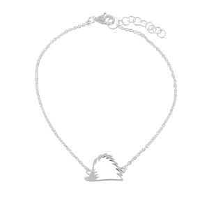 Sterling Silver Hedgehog Silhouette Bracelet