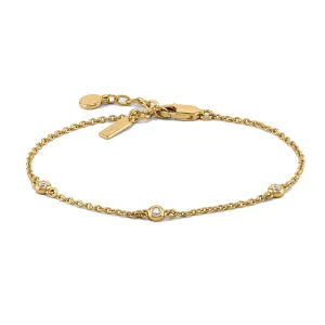 The Sapphire Trio Bracelet - Gold