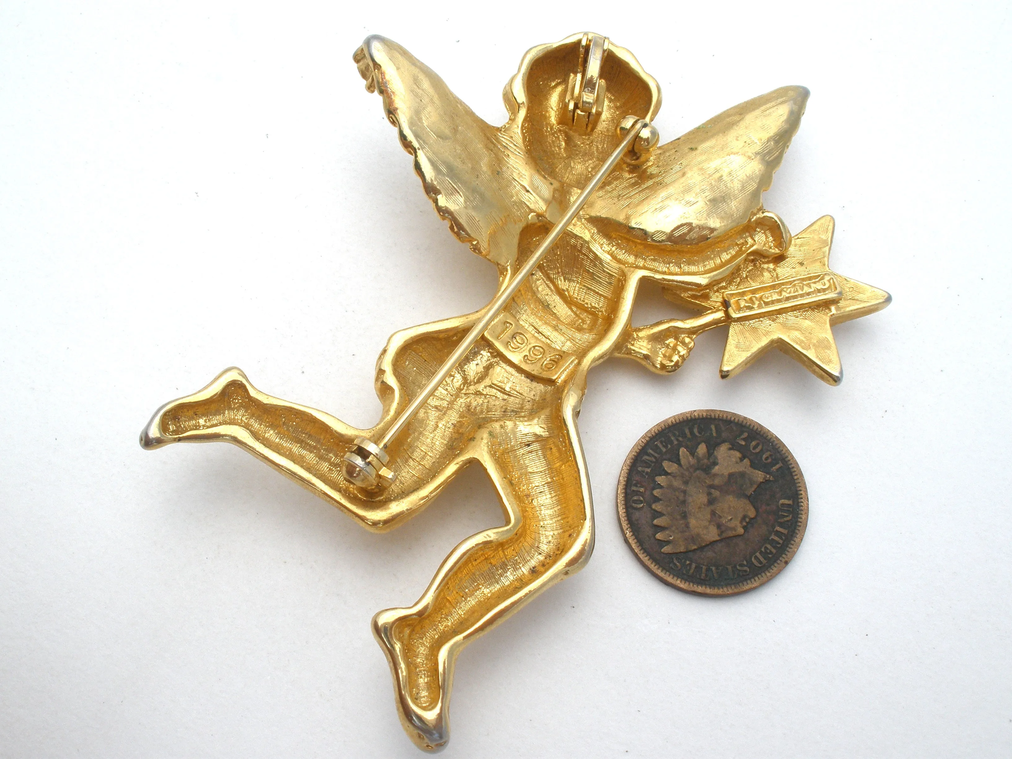 Vintage Angel Enhancer Pendant Brooch by RJ Graziano