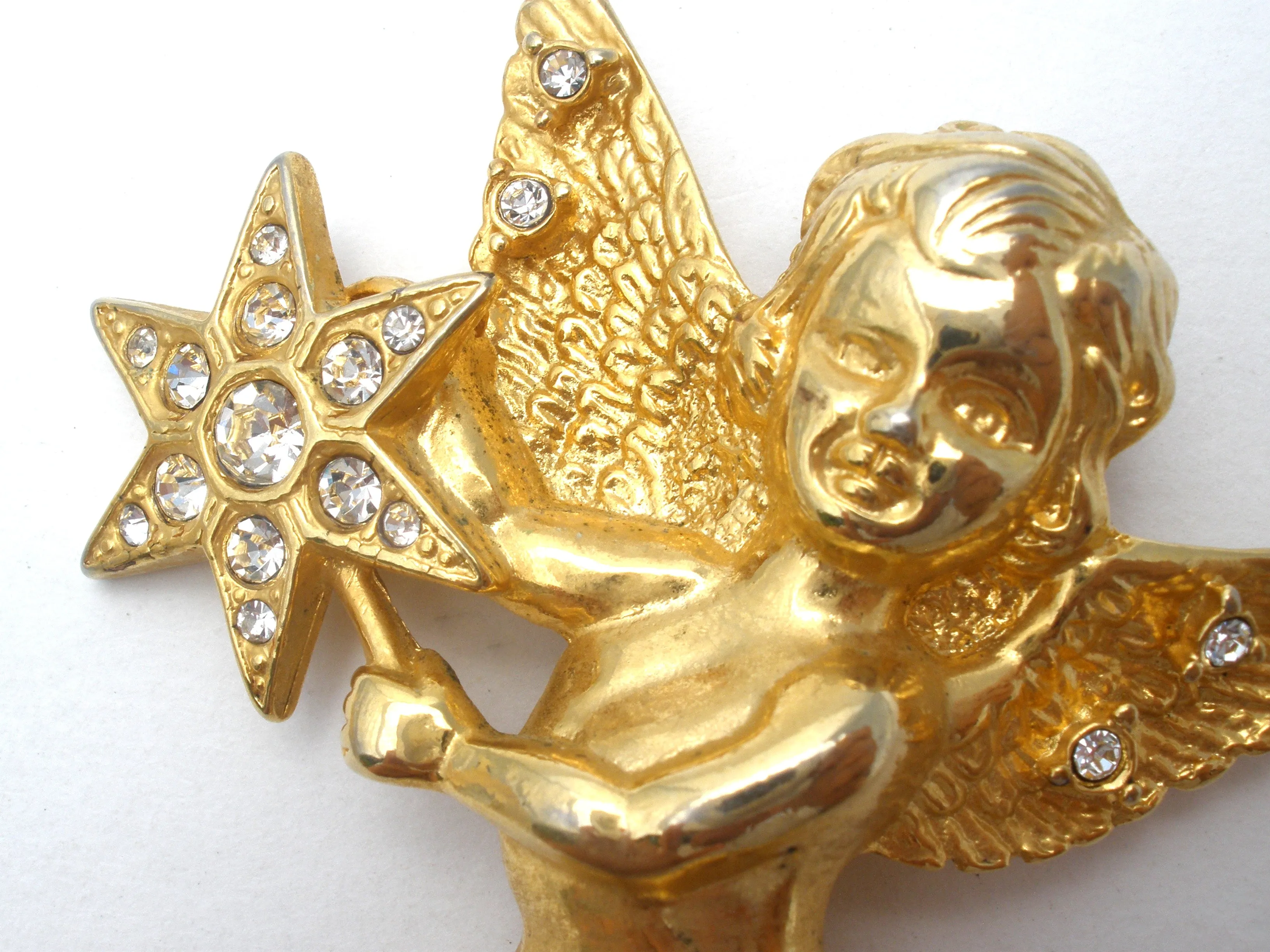 Vintage Angel Enhancer Pendant Brooch by RJ Graziano