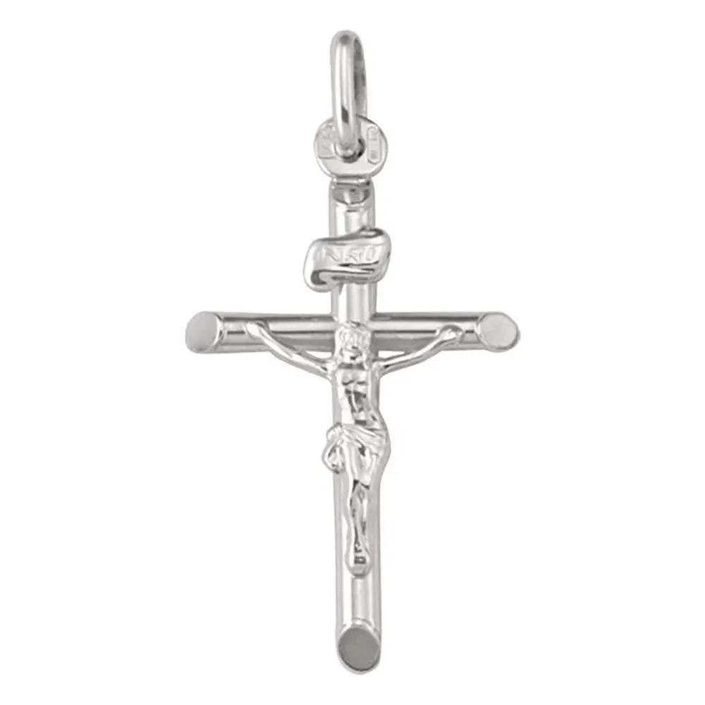 White Gold Crucifix Pendant