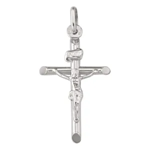 White Gold Crucifix Pendant